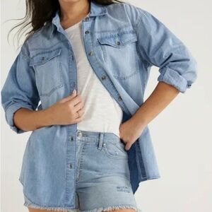 Sofia jeans by Sofia Vergara denim boyfriend button large long sleeve shirt
